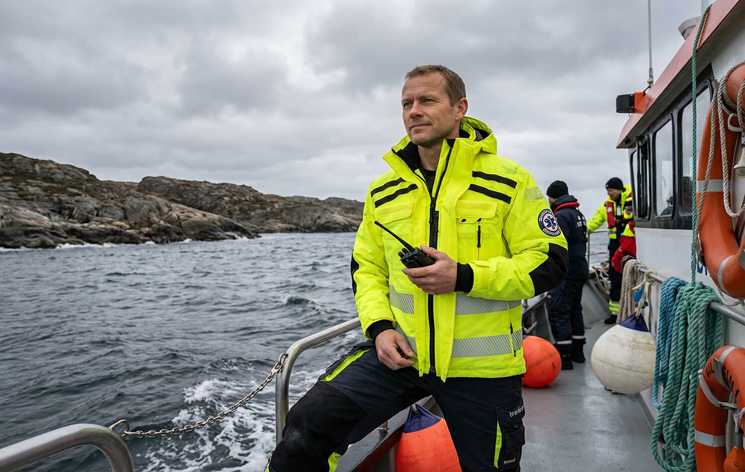 Polarjo jakke i aksjon